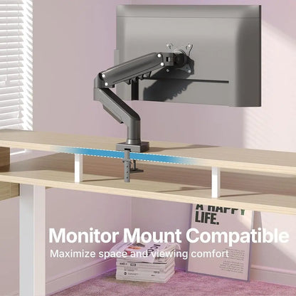 Dual Desk with C-Clamp Keyboard Tray