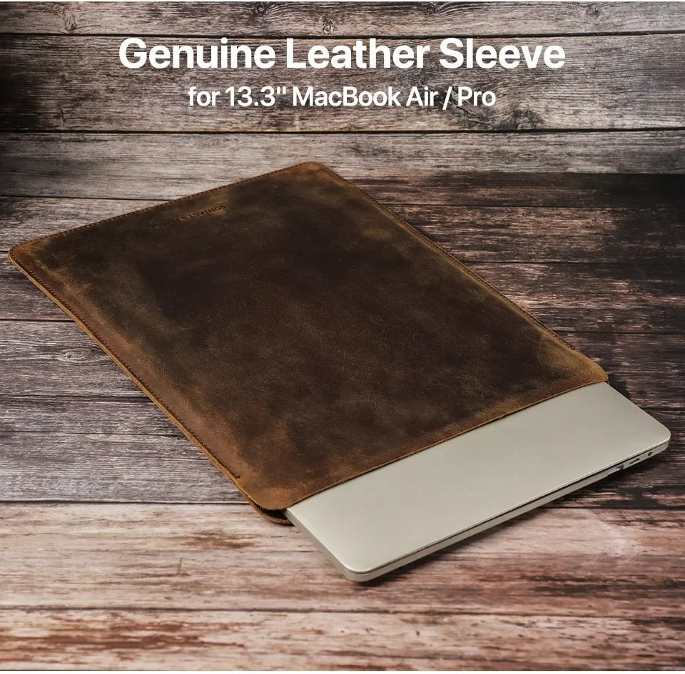 Hand-Made Cowhide Leather Laptop Bag