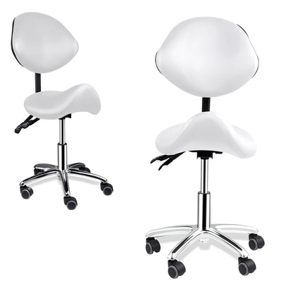 Rolling Saddle Chair with Back Support