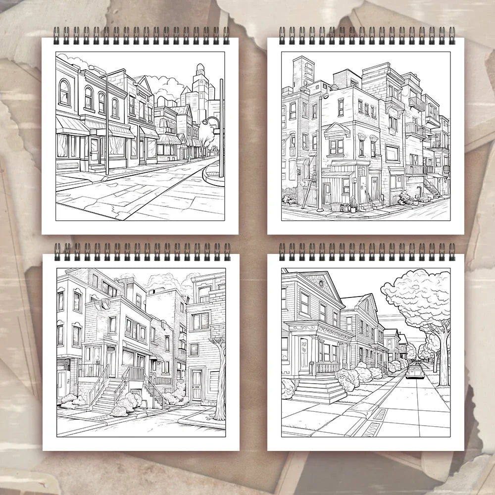 Spiral-Bound Adult Coloring Book