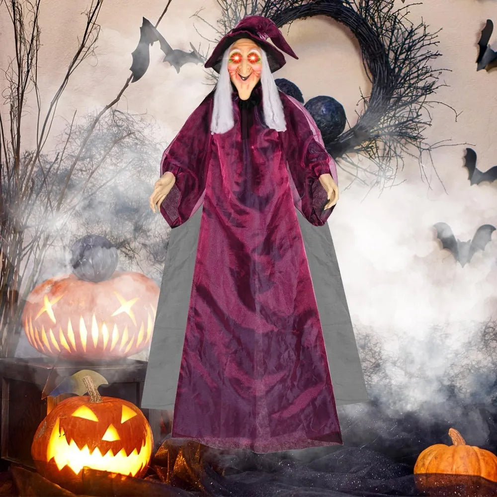 6-Ft Animated Talking Witch, Sound-Activated