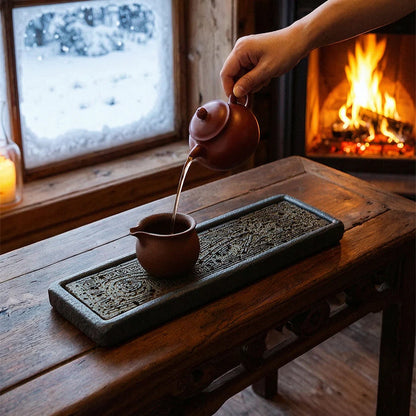Volcanic Basalt Dragon Tea Tray