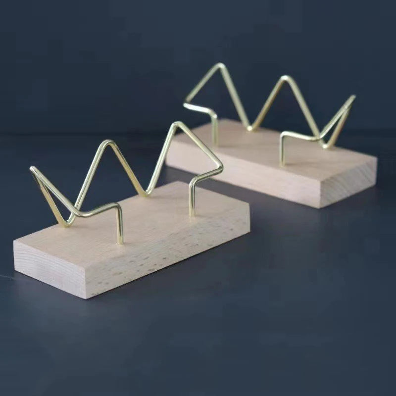 WoodDesk Card Holder Organizer Stand