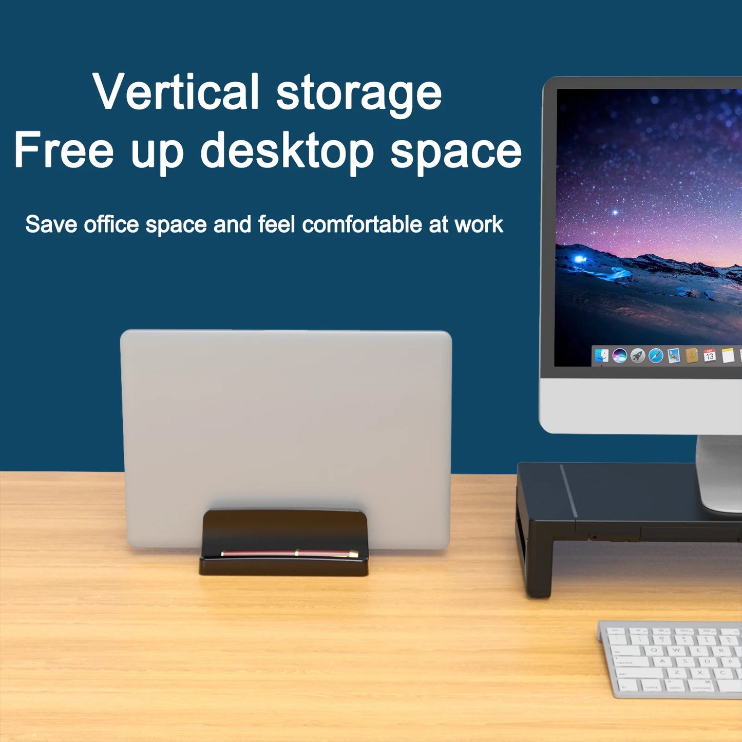 Vertical Dual-Slot Laptop Stand