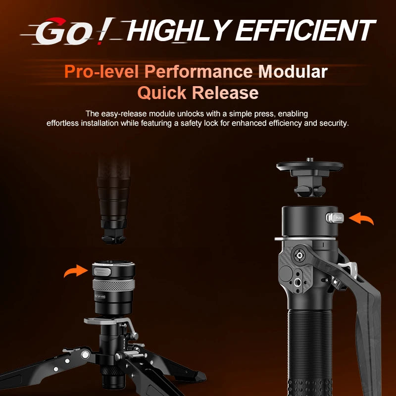 One-Click Carbon Fiber Monopod