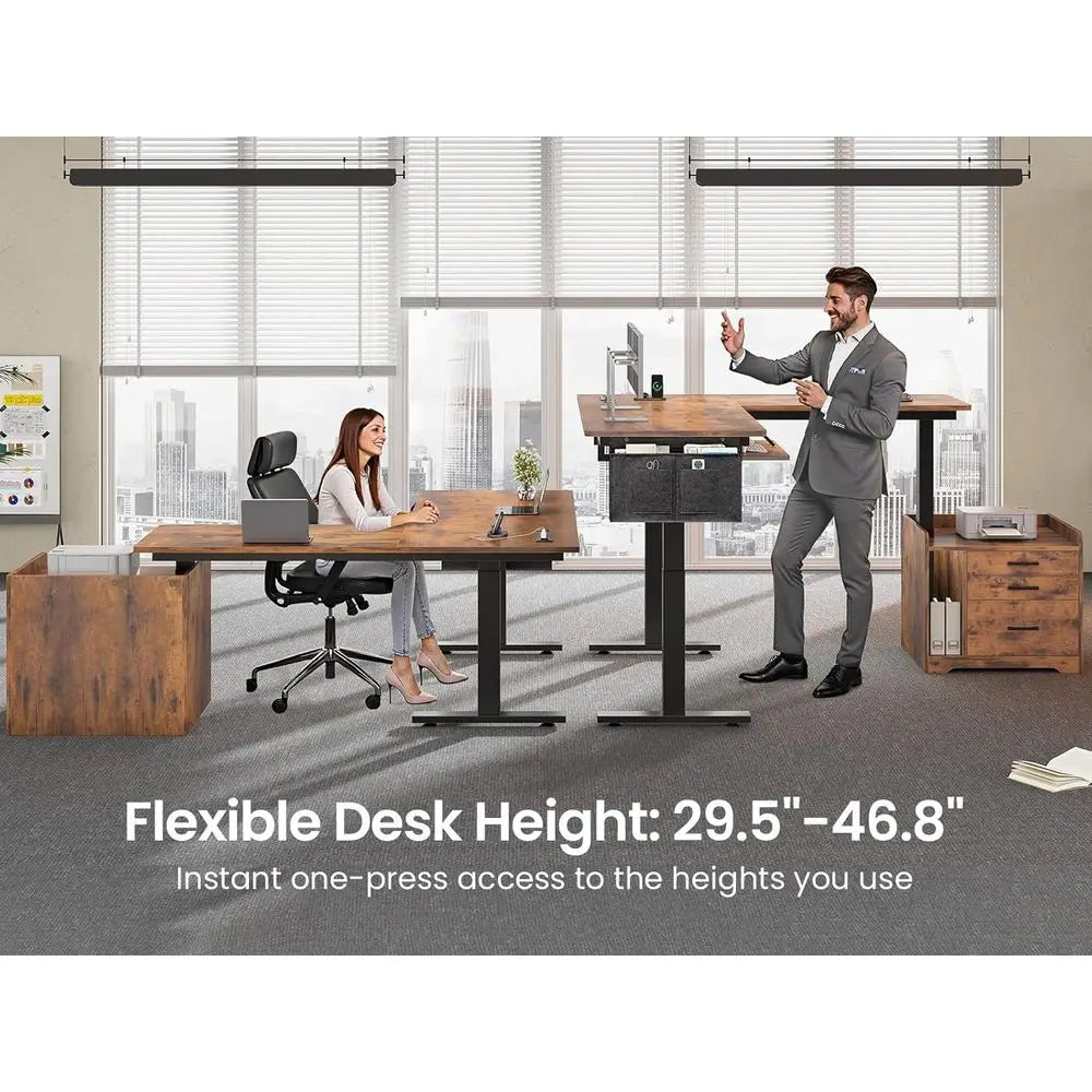 Oakhaven L-Shaped Cabinet Desk