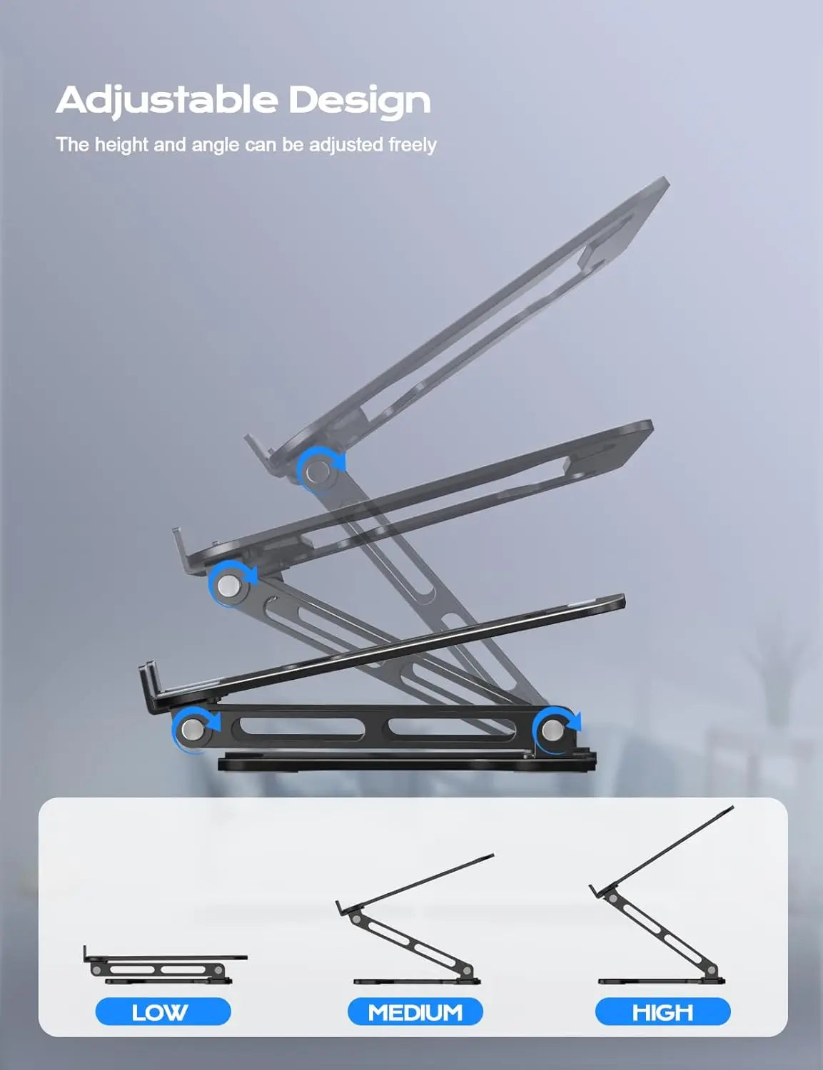 Metal Foldable Laptop Riser