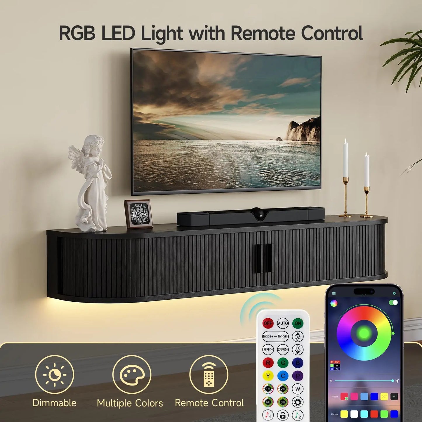 Aldric Floating Media Console