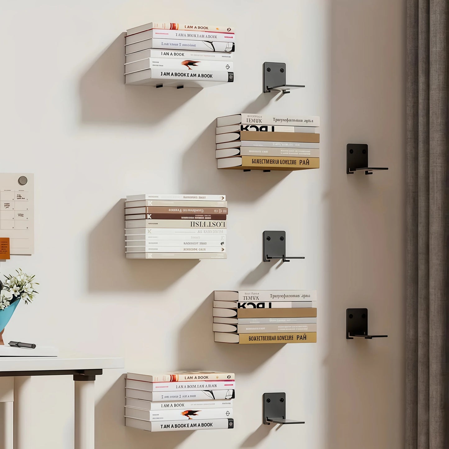Modern Freestanding Bookcase with Open Display Shelves
