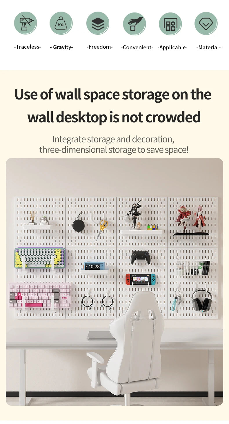 No-Holes Wall Pegboard Organizer