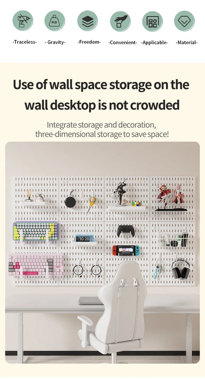 No-Holes Wall Pegboard Organizer