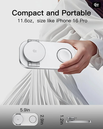 FoldCharge Pro 3-in-1 Magnetic Wireless Charging Station