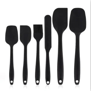 6-Pc Silicone Spatula Set for Baking & Cooking