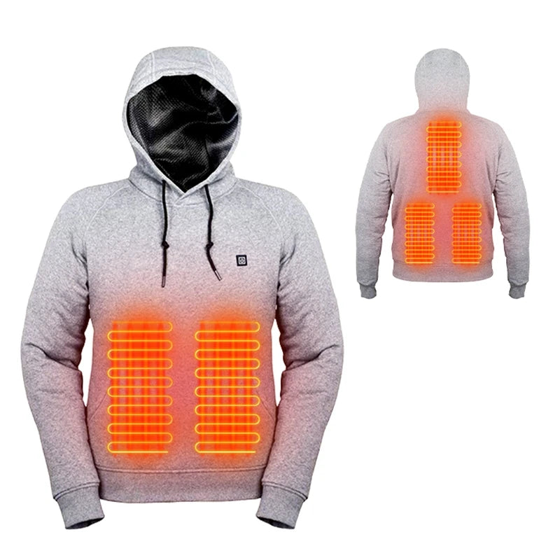USB Heated Hoodie | 5 Heat Levels, Power Bank Pocket