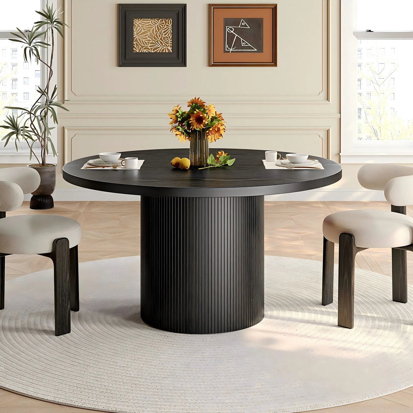 Marchetti Fluted Round Dining Table