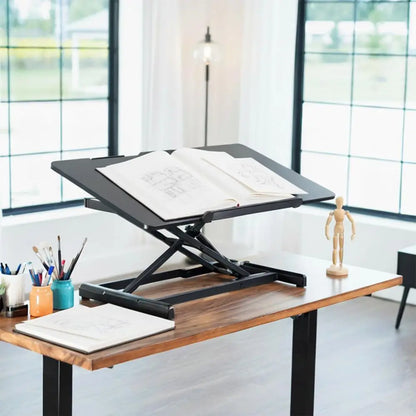 Adjustable Standing Desk Riser with Tilting Work Surface