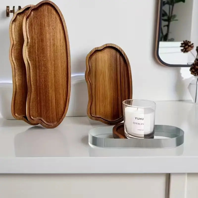 Acacia Wood Bathroom Sink Tray
