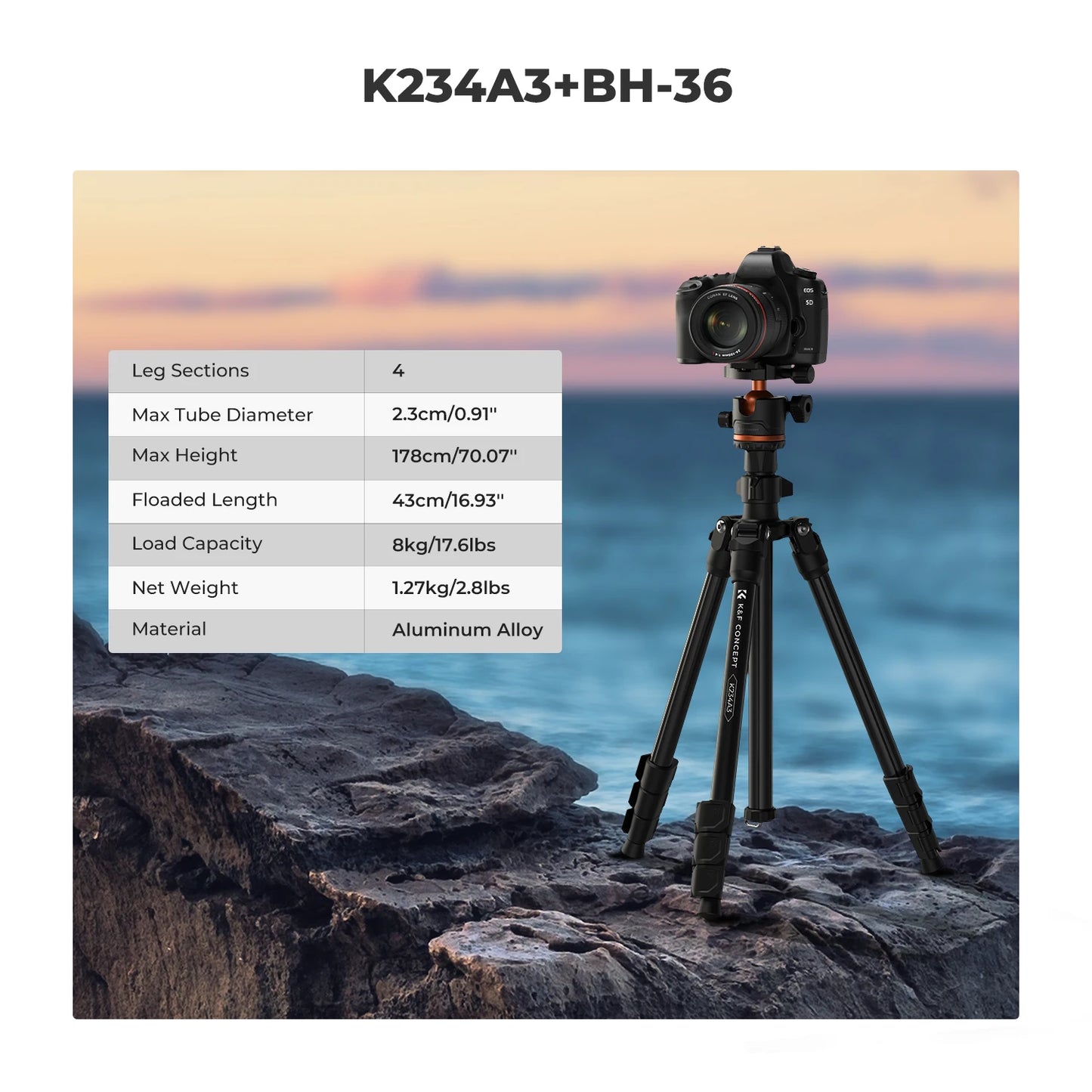 178cm Lightweight Camera Tripod
