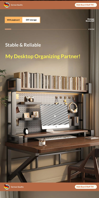 Pegboard Desktop Shelf Organizer