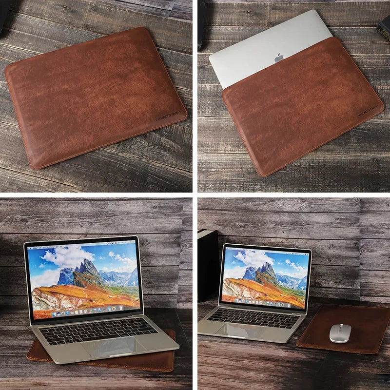 Hand-Made Cowhide Leather Laptop Bag