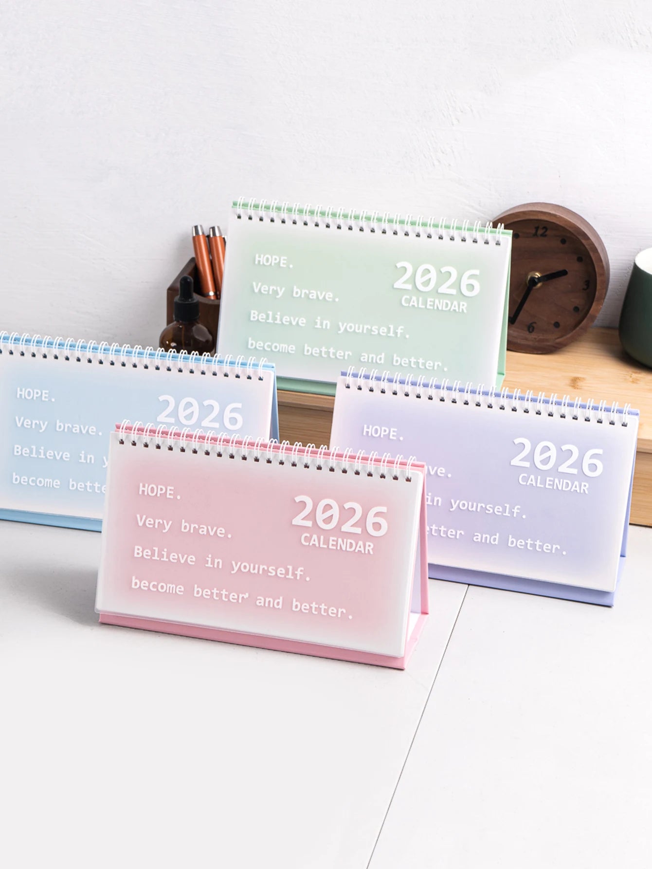 SpiralDesk 2026 Foldable Table Calendar