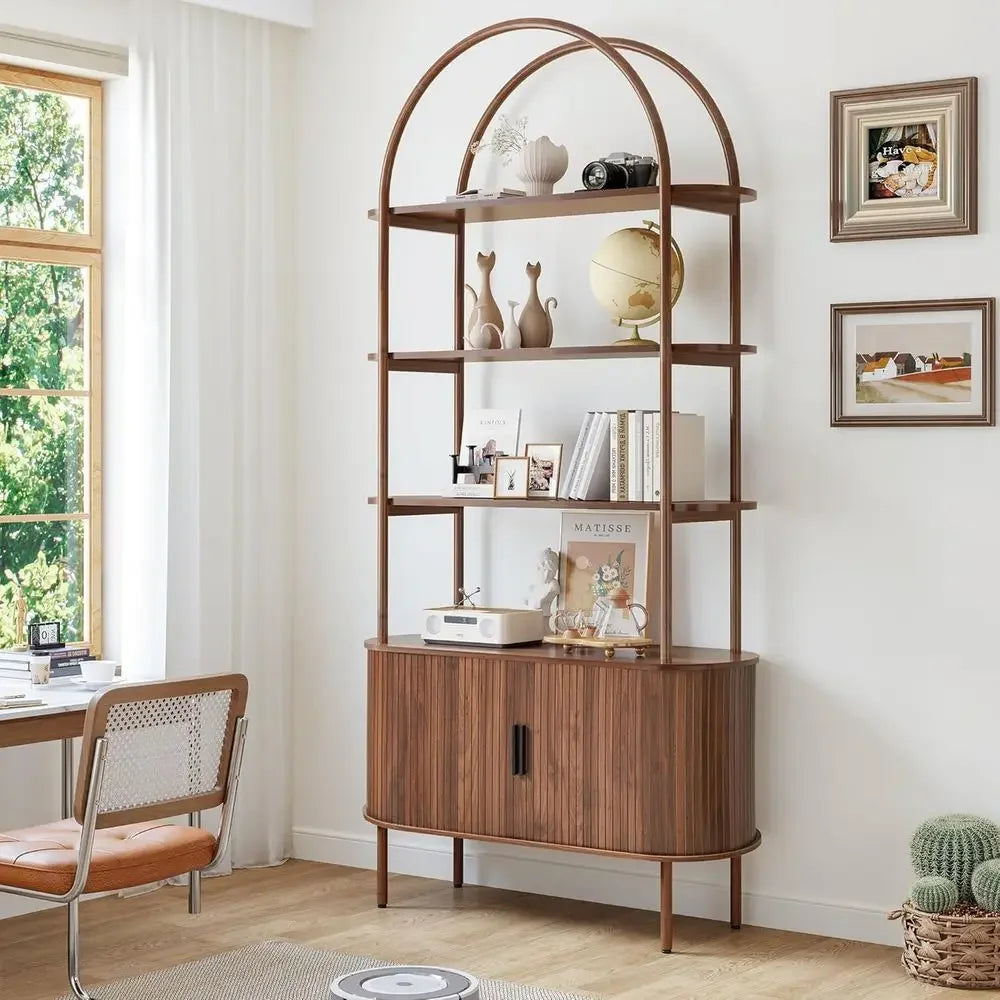 Curved Tambour Door Bookcase