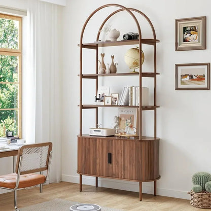 Curved Tambour Door Bookcase