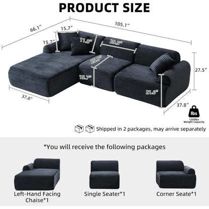 Corbin Washable Sectional Sofa
