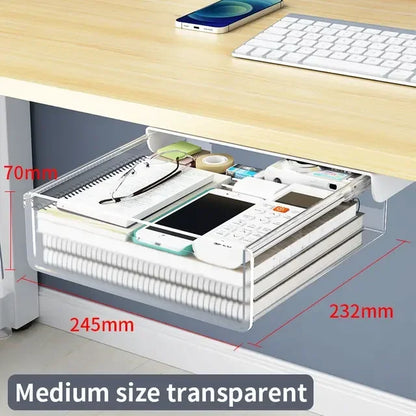 Hidden Under-Desk Drawer Organizer