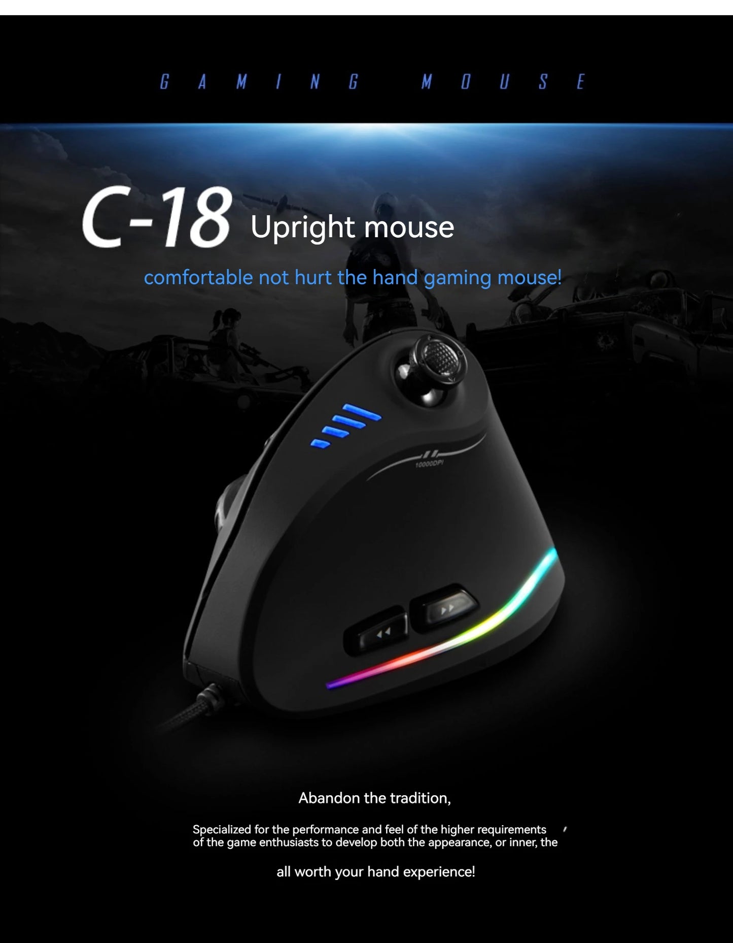 C-18 Vertical Gaming Mouse