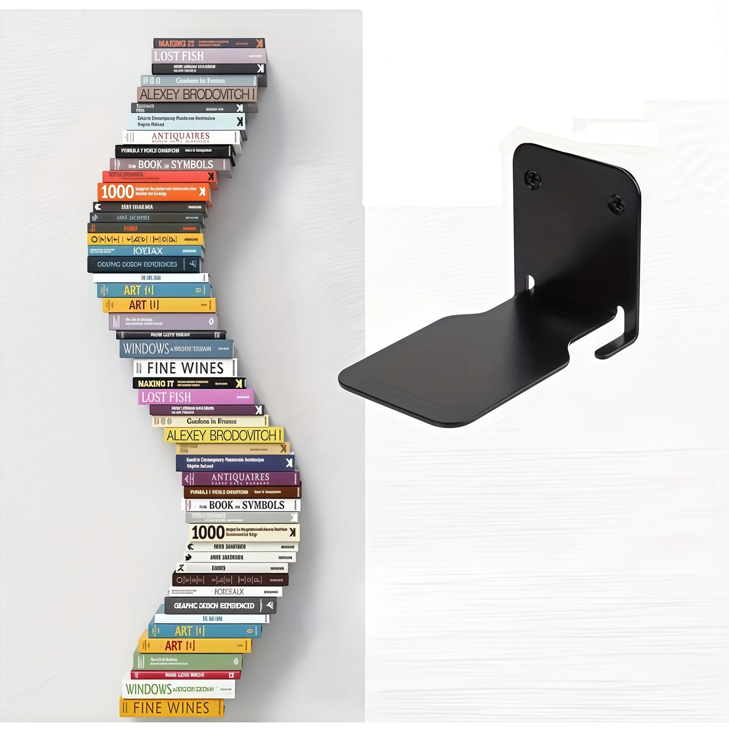 Modern Freestanding Bookcase with Open Display Shelves