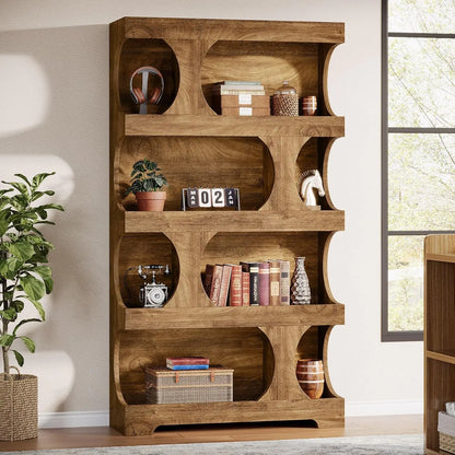 Ravenport 4-Tier Bookcase with Open Display Shelves