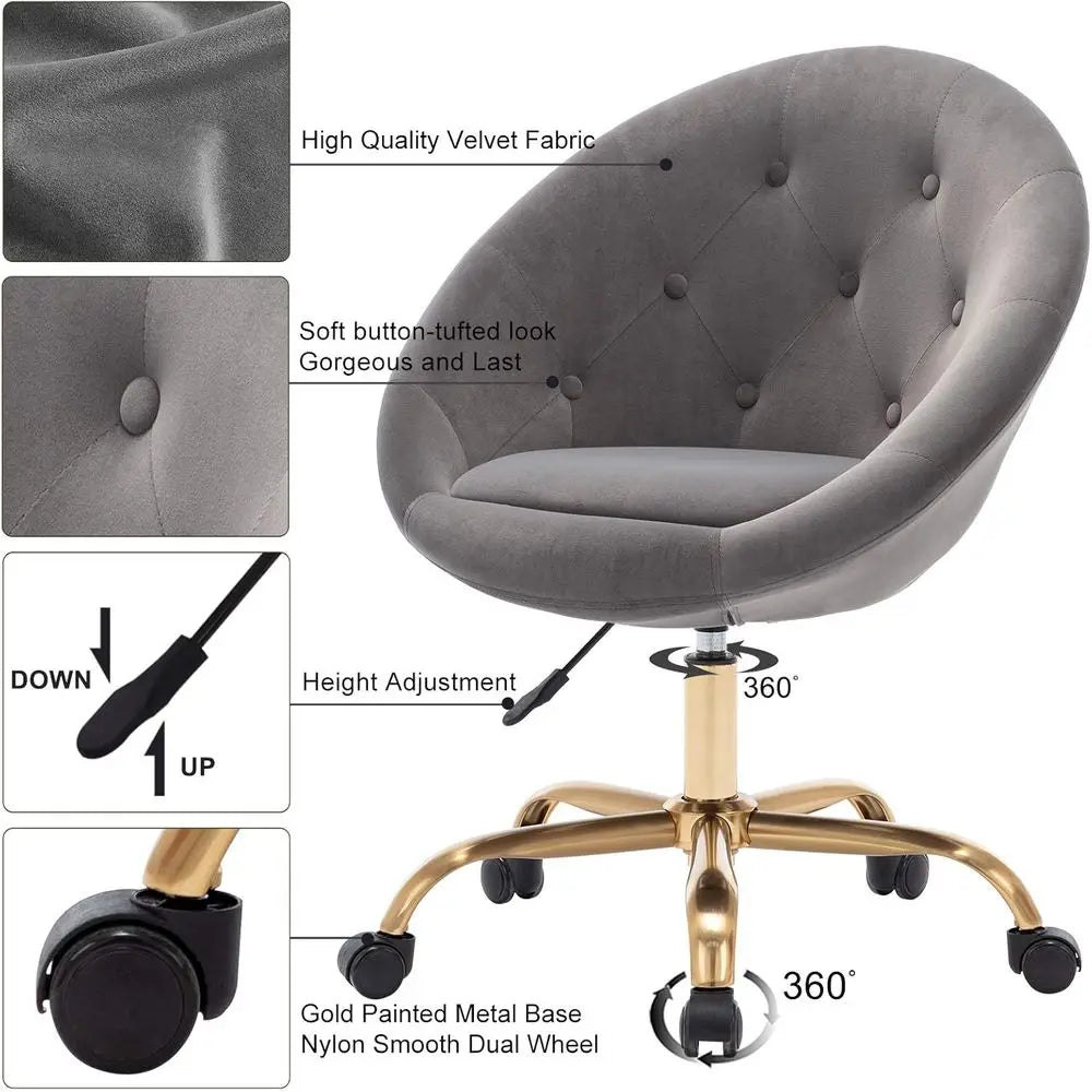 Aveline Velvet Vanity Chair