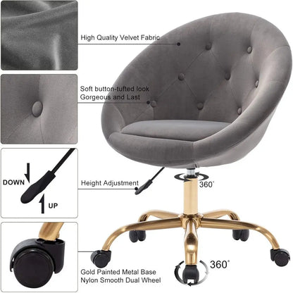 Aveline Velvet Vanity Chair