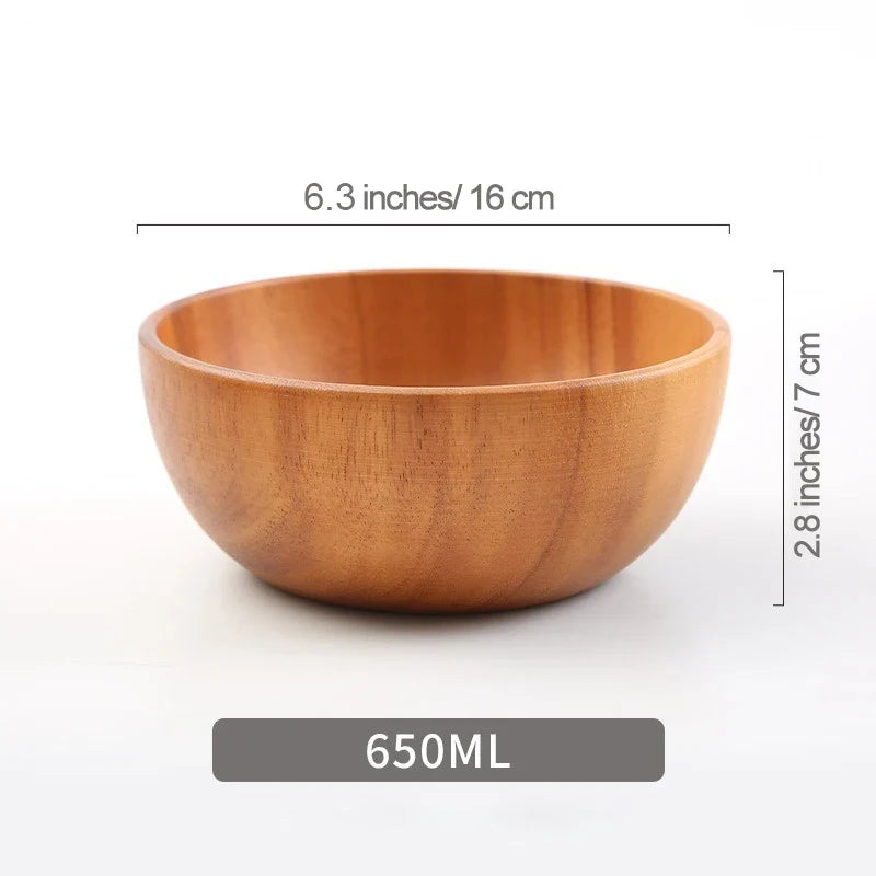 Acacia Wood Bowl, Japanese-Style Serving
