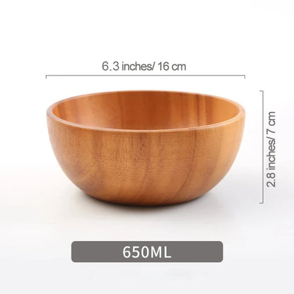 Acacia Wood Bowl, Japanese-Style Serving