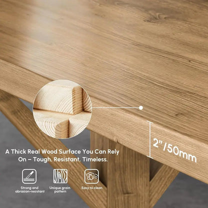 Rustic X-Trestle Writing Desk