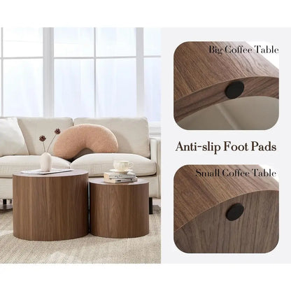 Sutton Round End Table Pair