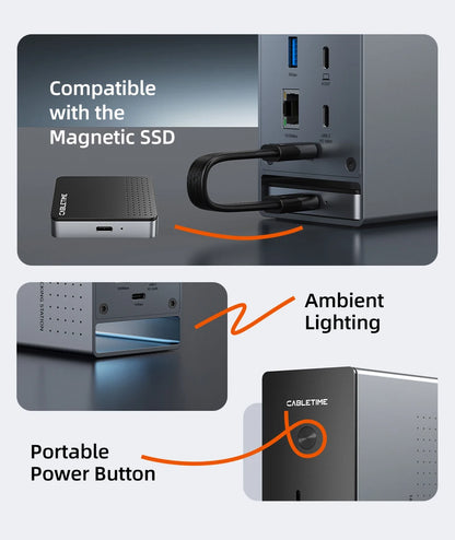 CABLETIME 16-in-1 Docking Station