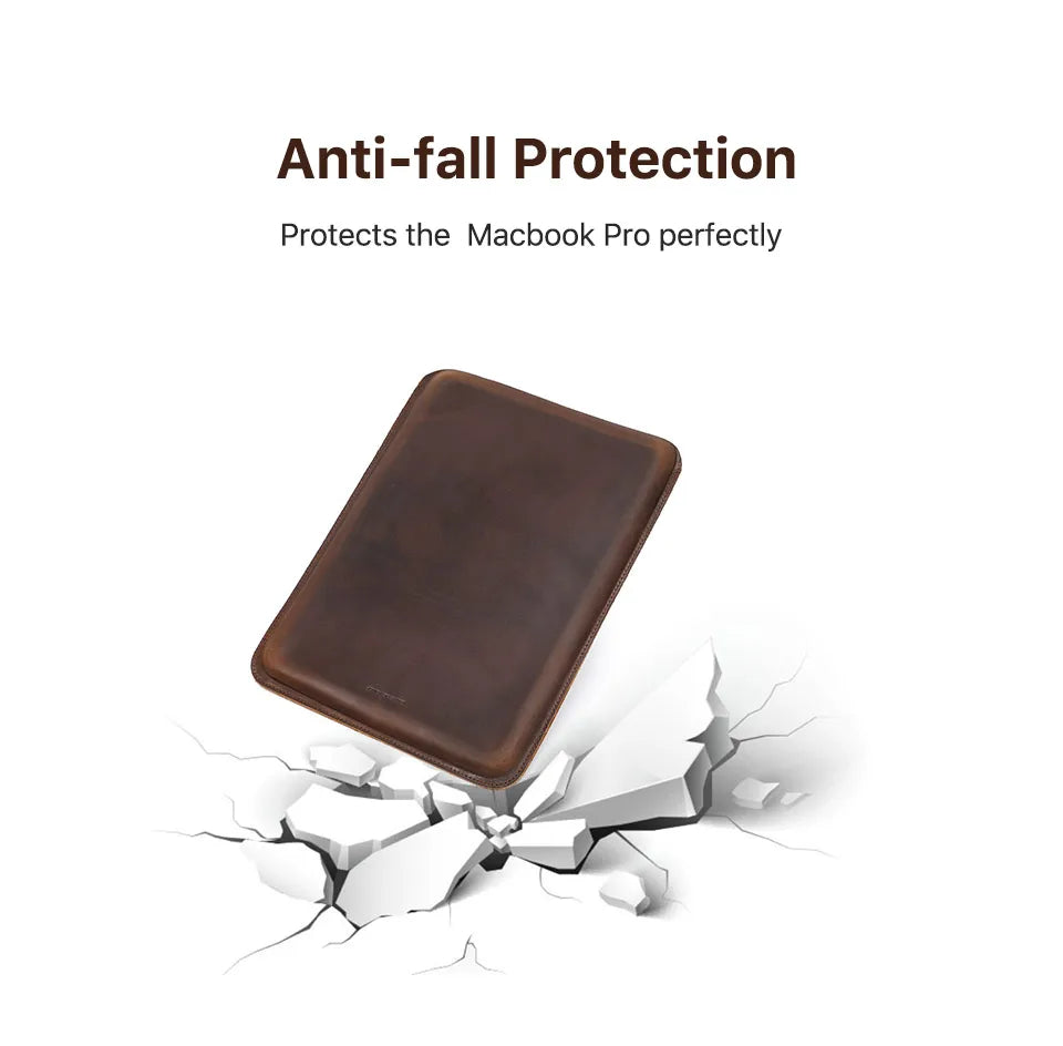 Luxury Genuine Leather Laptop Sleeve