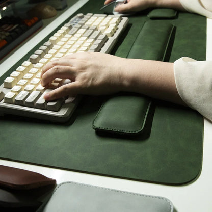 Leather Desk Pad & Wrist Rest Set