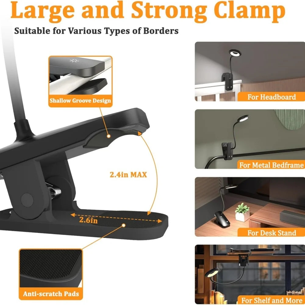 Rechargeable Clip Desk Lamp
