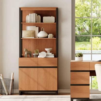 Ravenport Bookcase with Storage Cabinet & Adjustable Shelves