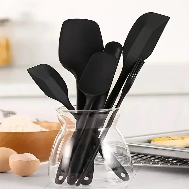6-Pc Silicone Spatula Set for Baking & Cooking