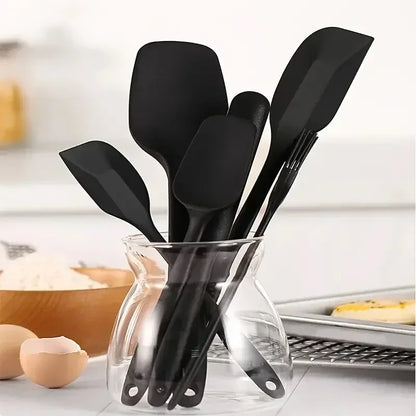 6-Pc Silicone Spatula Set for Baking & Cooking