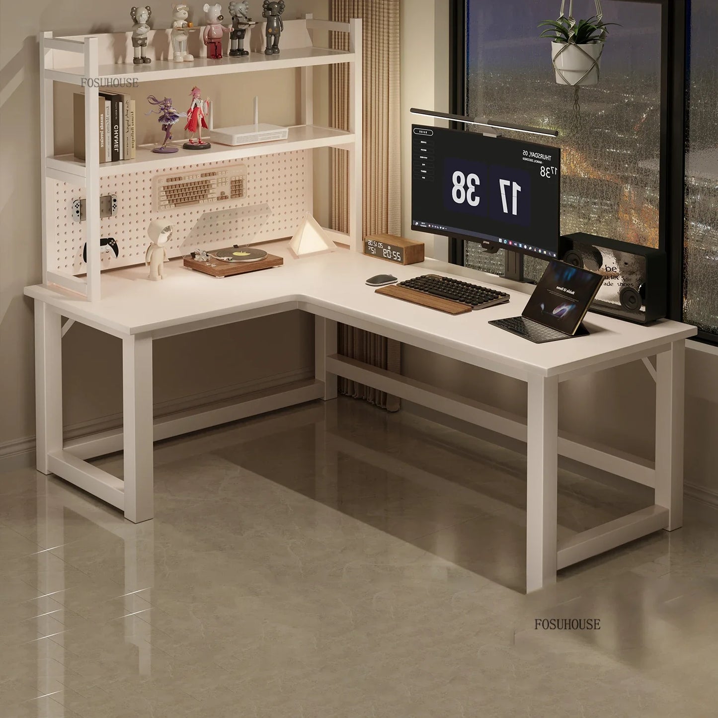 Integrated Bookshelf Writing Desk