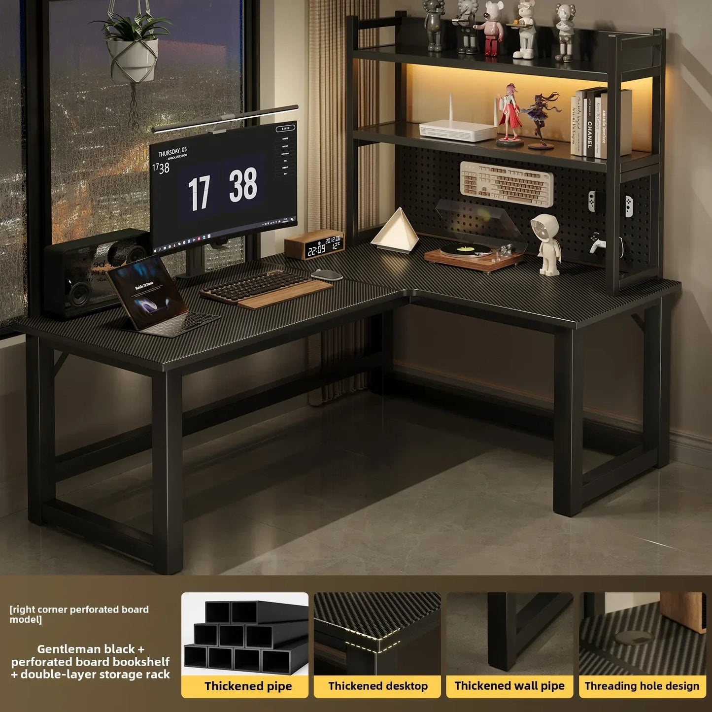 Integrated Bookshelf Writing Desk