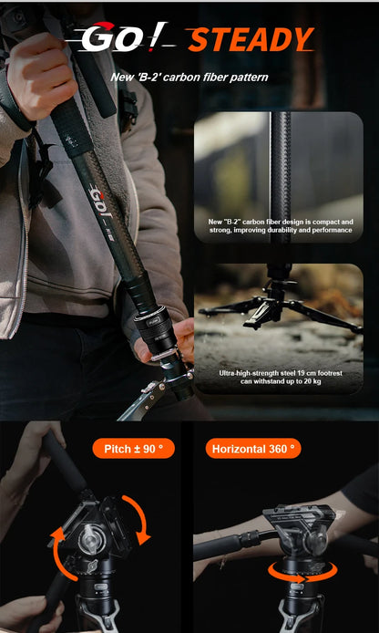 One-Click Carbon Fiber Monopod