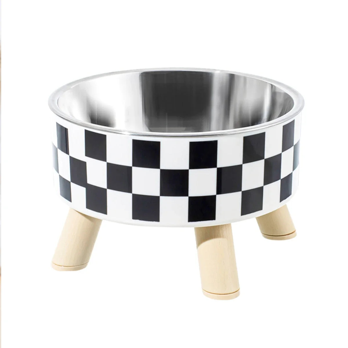 Tall Polka-Dot Cat & Dog Bowl, Anti-Overturn