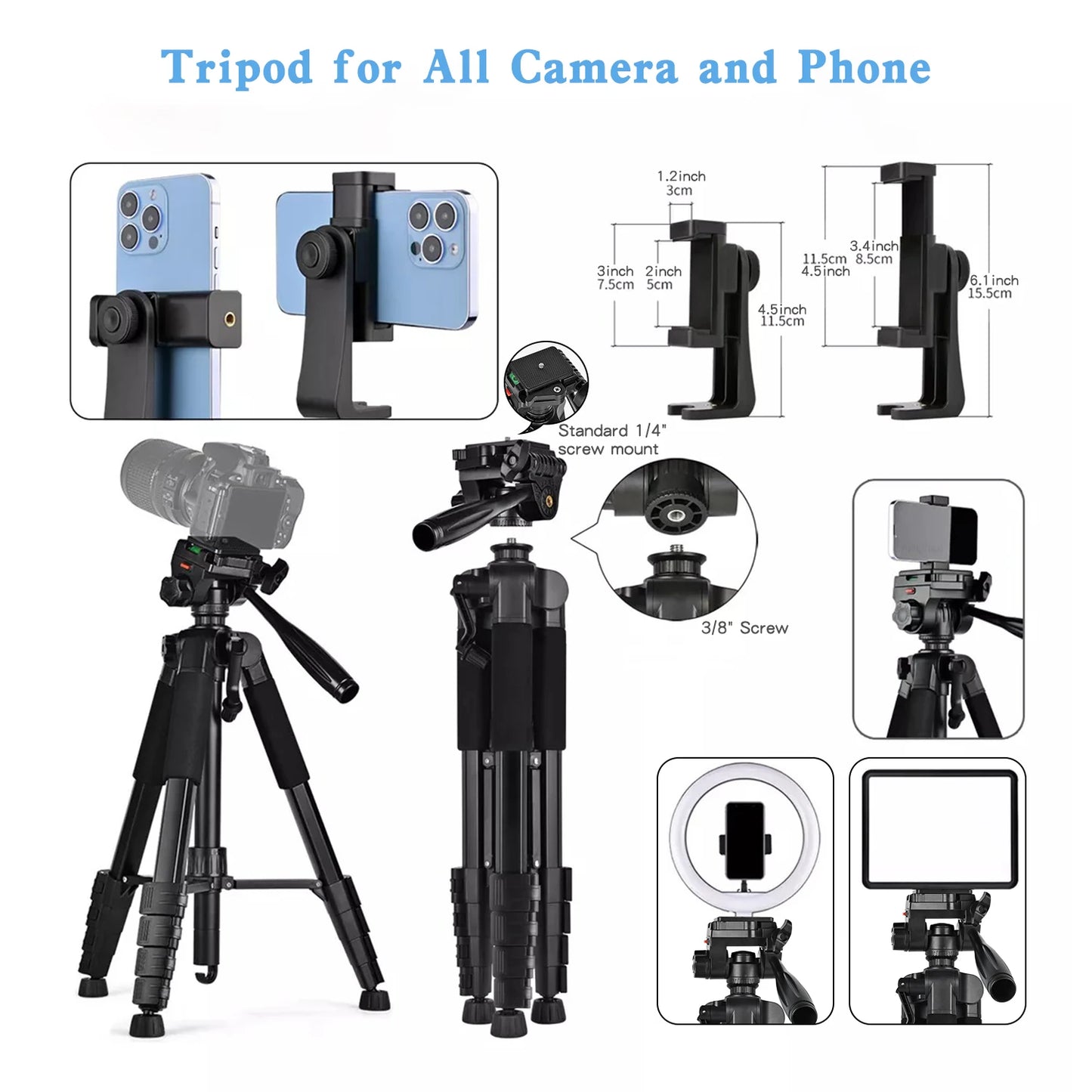 79in Aluminum Camera Tripod